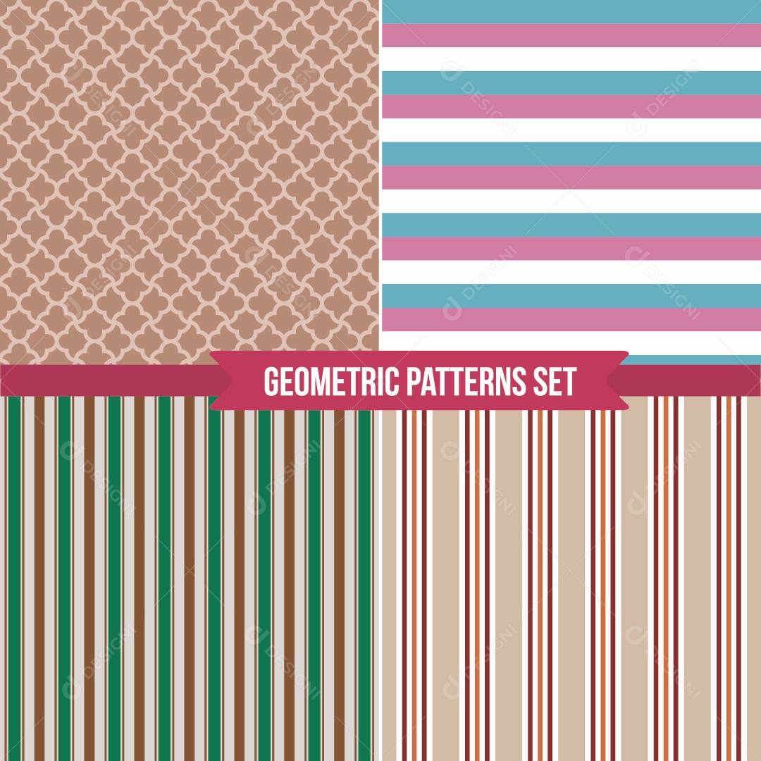 Conjunto de Padrões Ilustração Vetor EPS