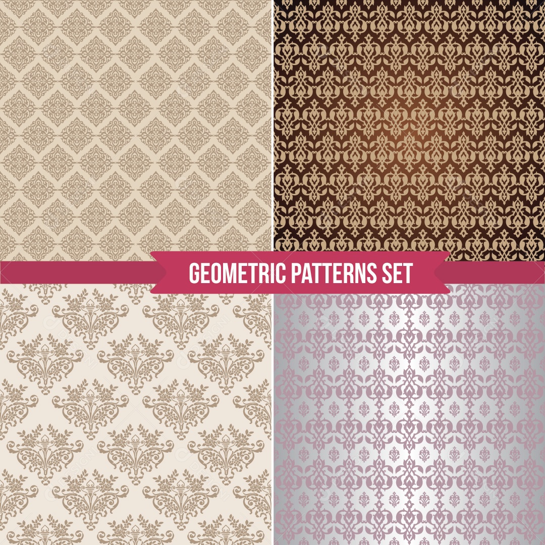 Conjunto de Padrões Ilustração Vetor EPS