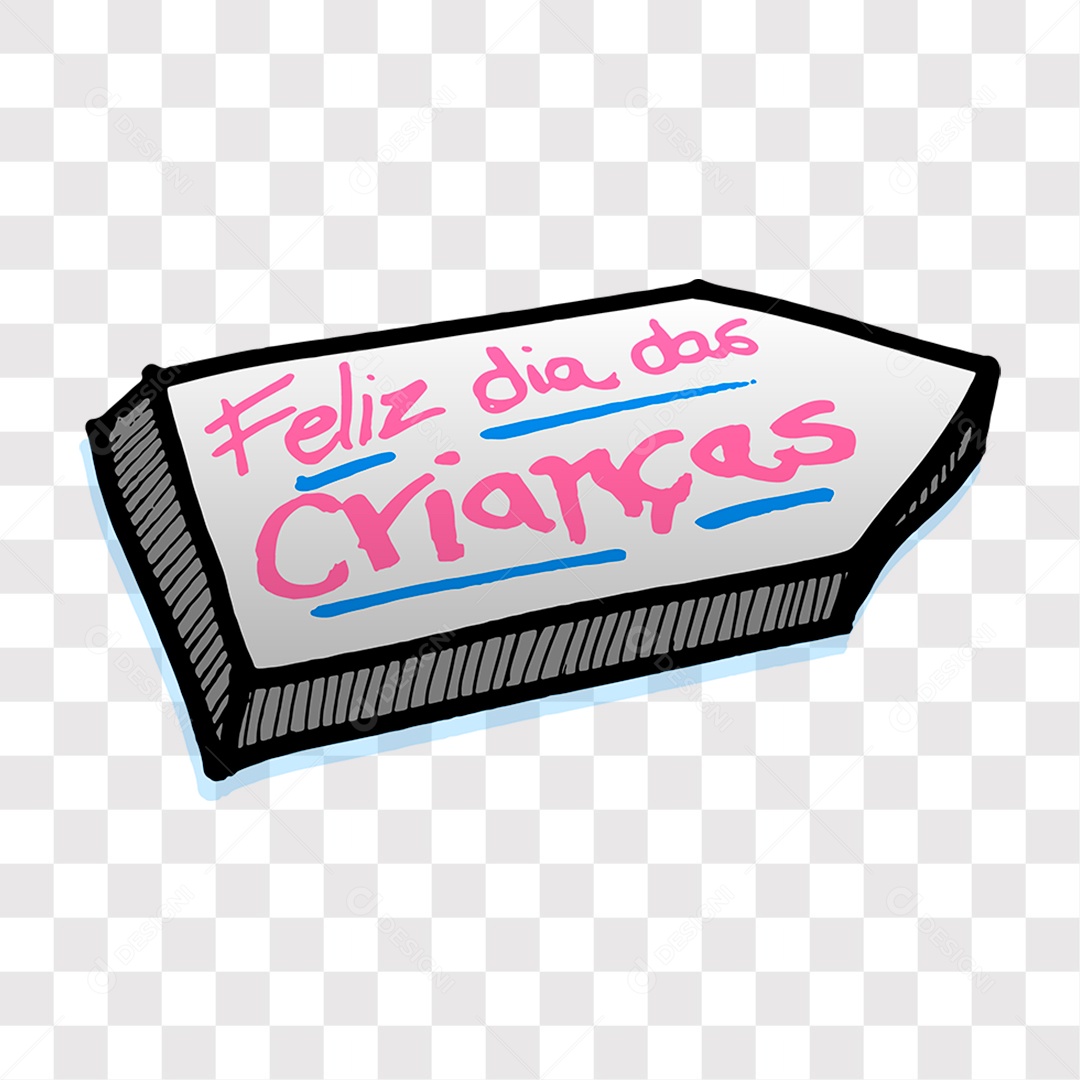 Lettering Texto Feliz Dia Das Crianças EPS + PNG