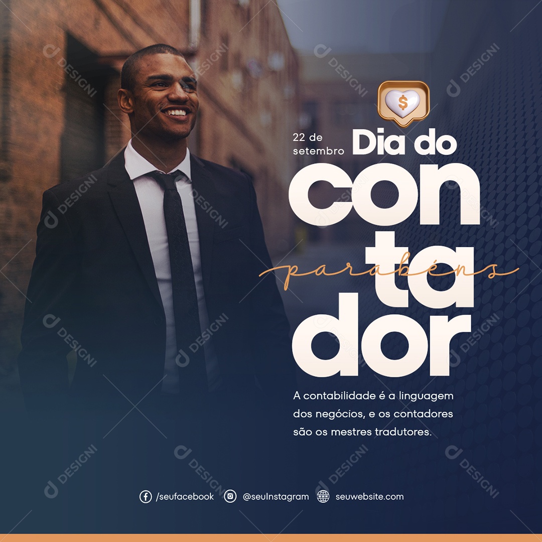 Social Media Feed Dia Do Contador 22 De Setembro PSD Editável