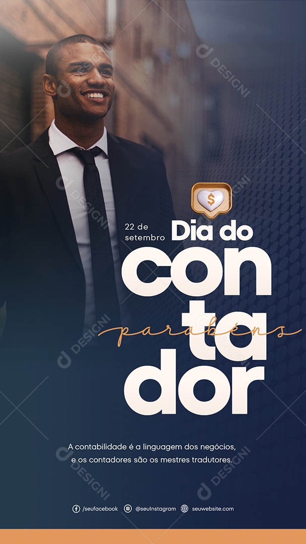 Story Dia Do Contador 22 De Setembro Social Media PSD Editável