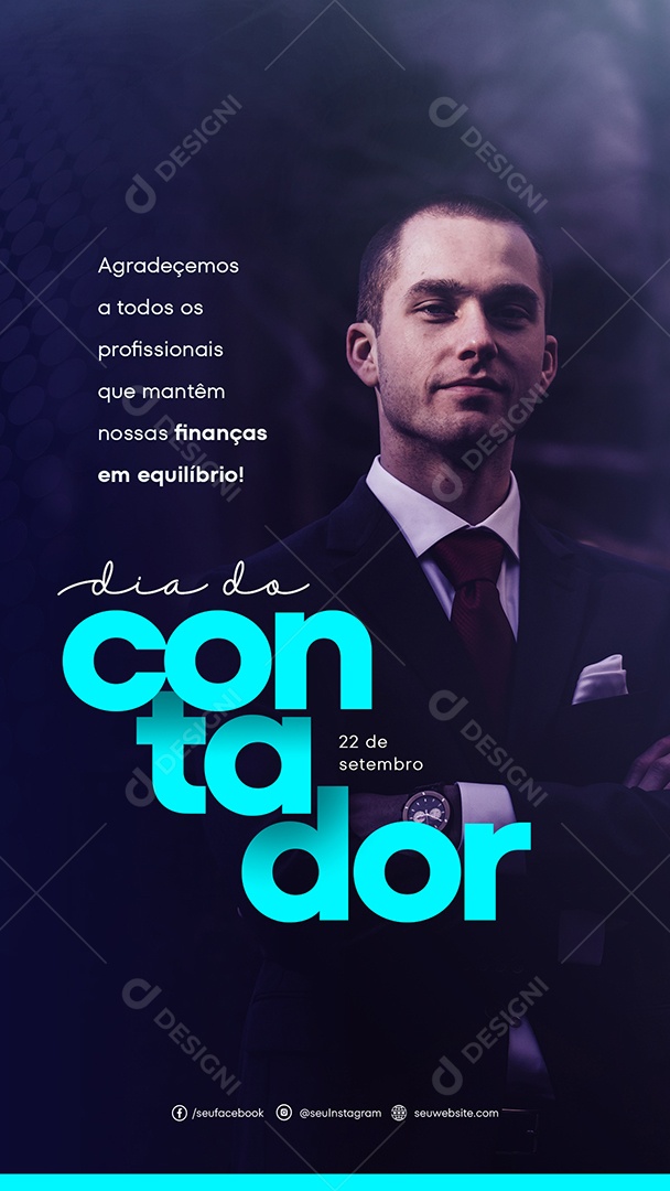 Story Dia Do Contador 22 De Setembro Social Media PSD Editável