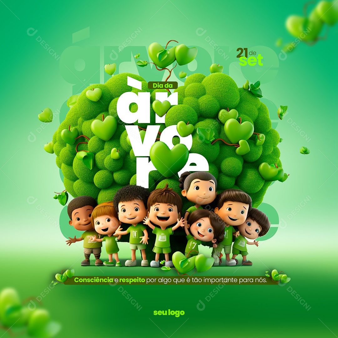 Dia da Árvore 21 de Setembro Social Media PSD Editável
