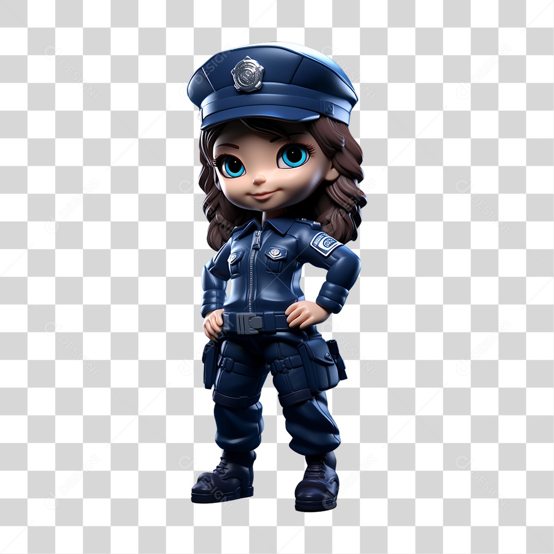 Desenho de Policial PNG Transparente