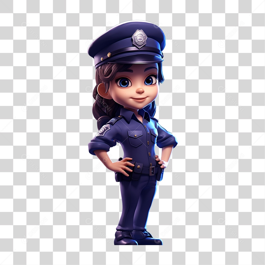 Desenho de Policial PNG Transparente