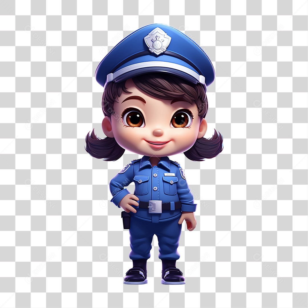 Desenho de Policial PNG Transparente