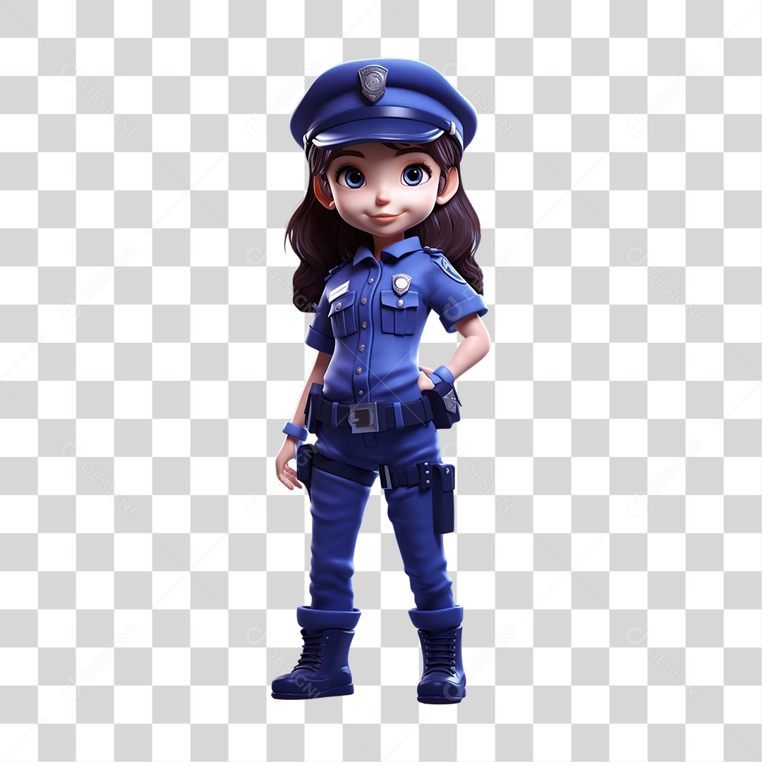 Desenho de Policial PNG Transparente