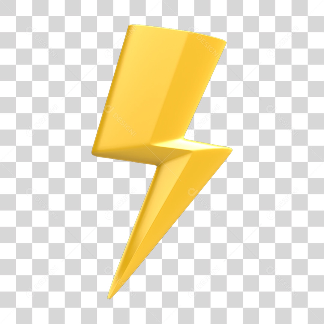 Raio Amarelo PNG Transparente