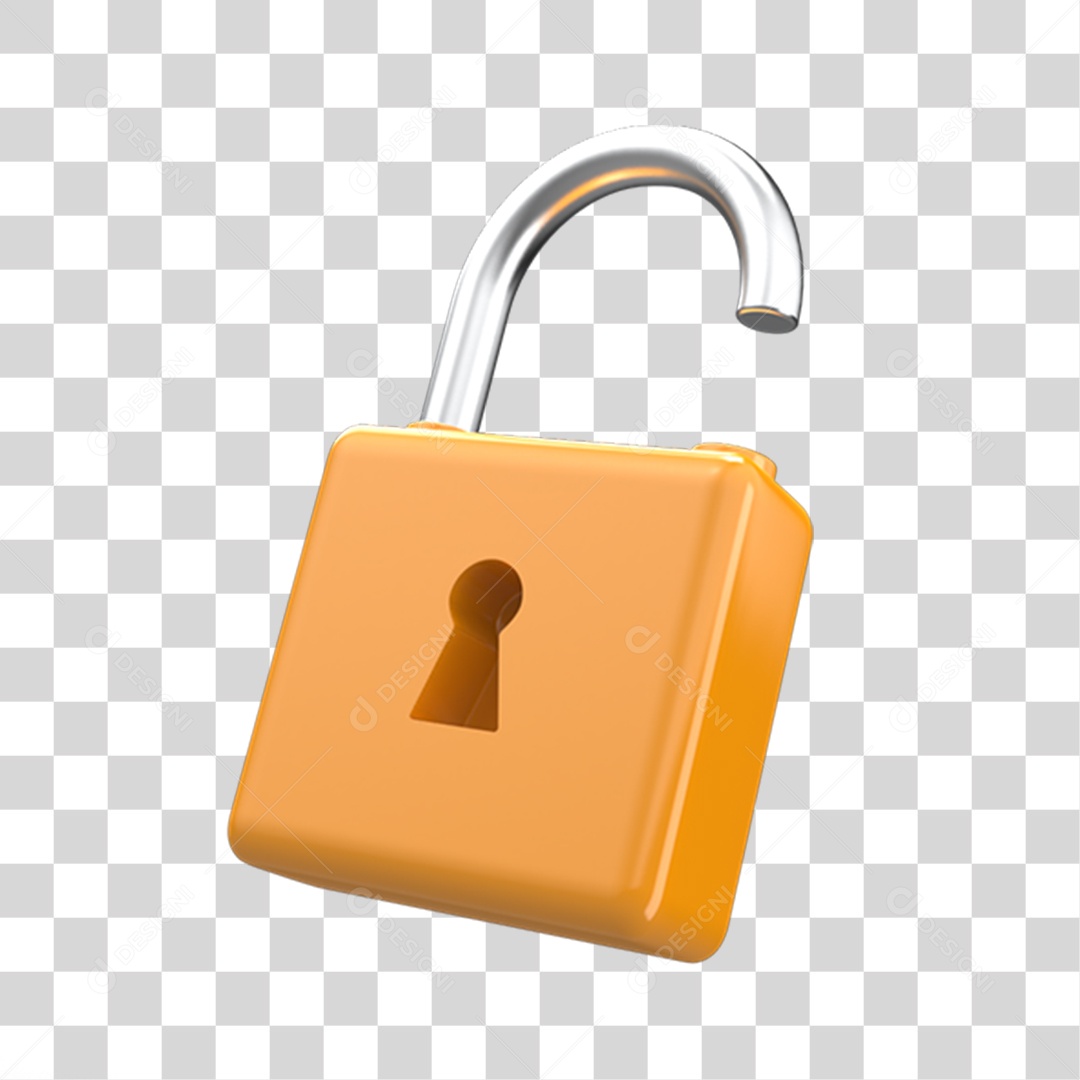 Cadeado Aberto PNG Transparente