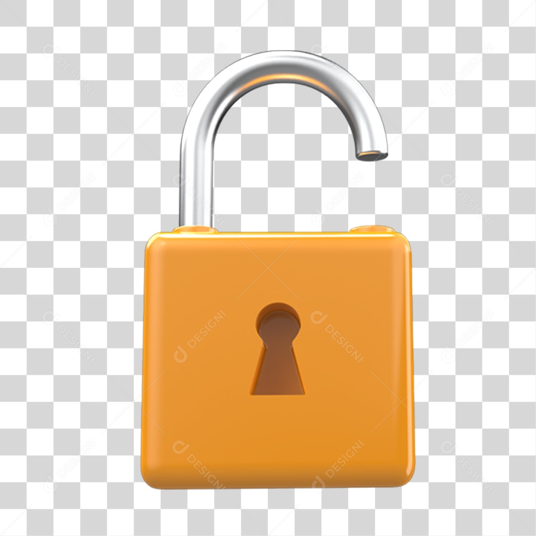 Cadeado Aberto PNG Transparente