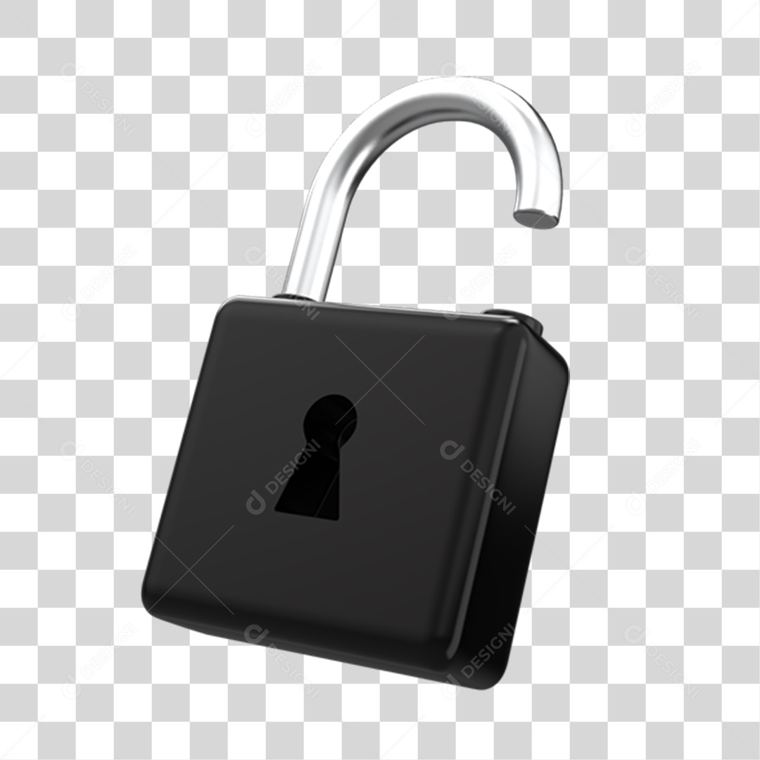 Cadeado Aberto PNG Transparente