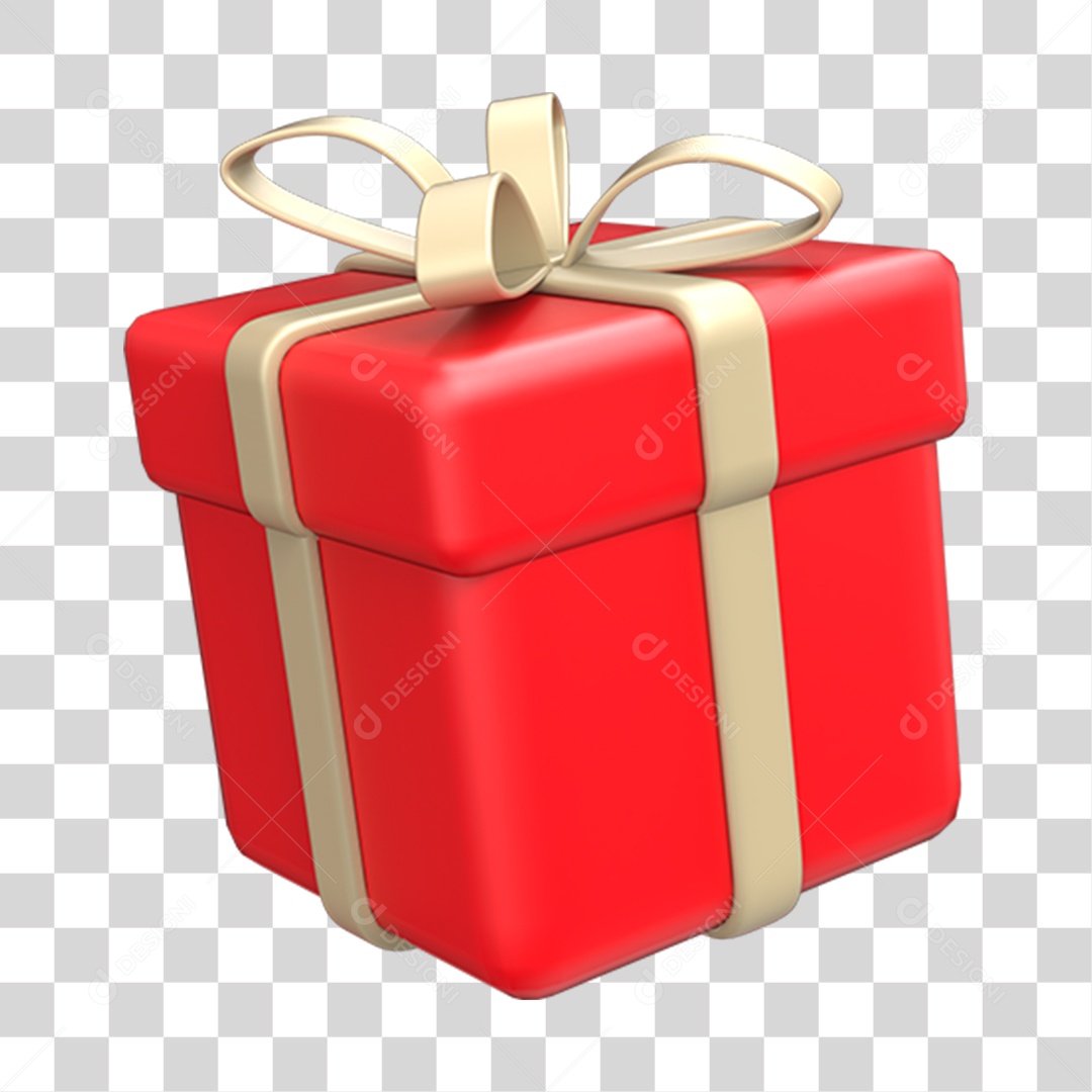 Caixa de Presente Amarrada com Fita PNG Transparente
