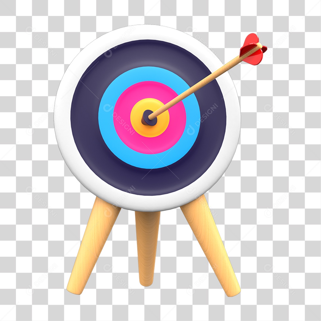 Alvo Com Flecha de Coração PNG Transparente