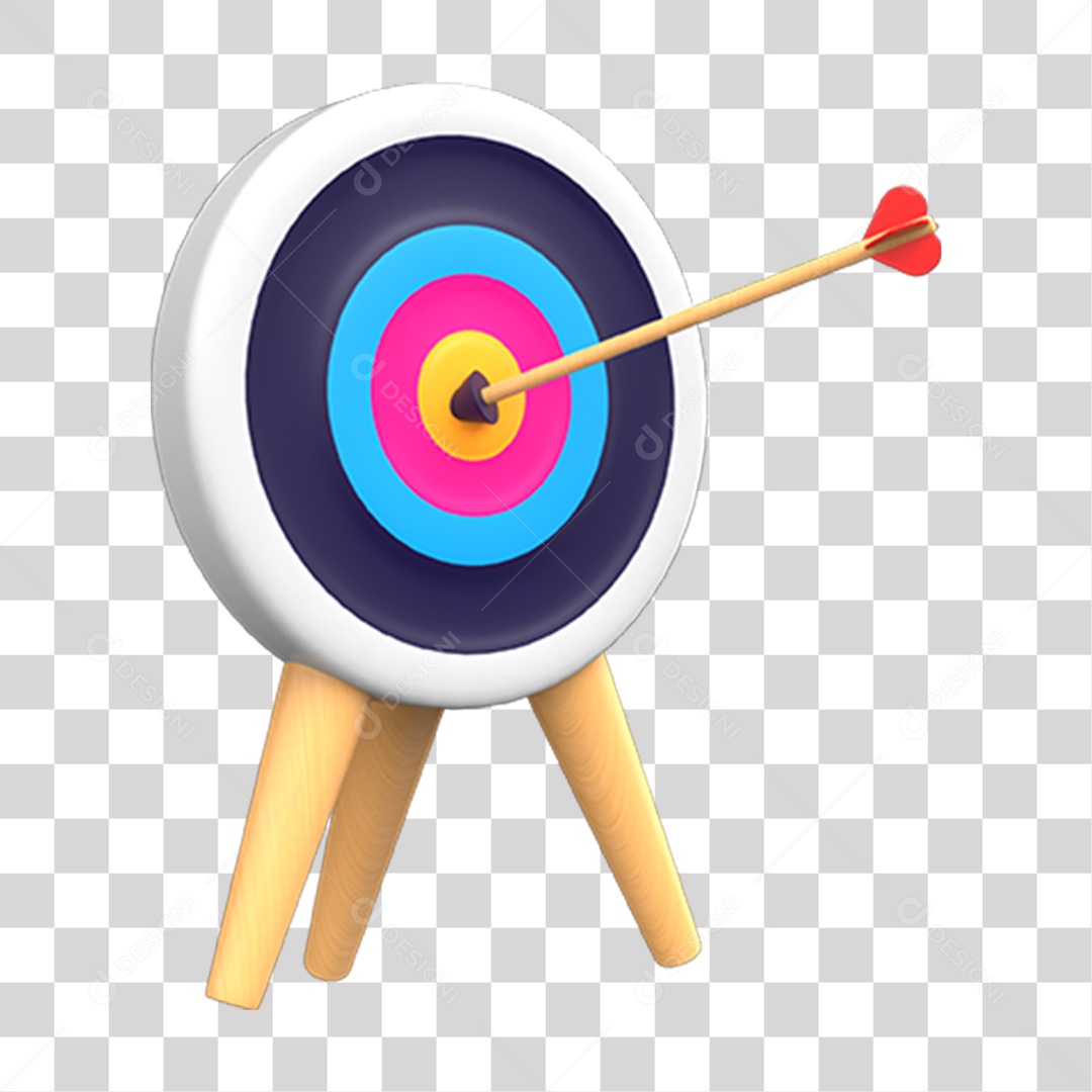 Alvo Com Flecha de Coração PNG Transparente