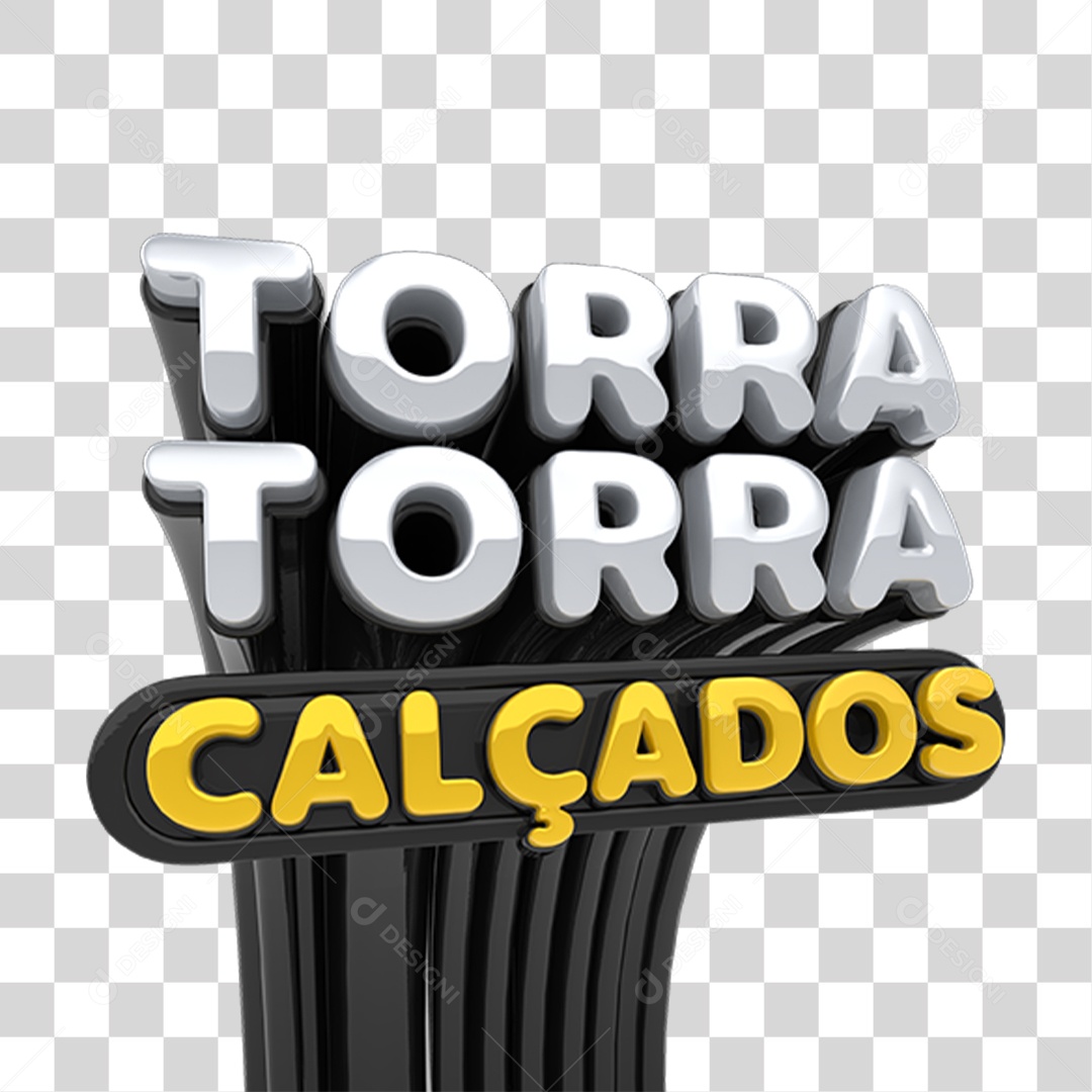 Selo 3D Torra Torra Calçados Para Composição PNG Transparente