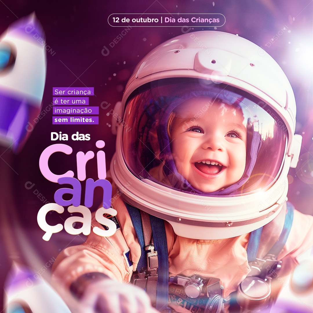 Social Media 12 De Outubro Dia Das Crianças PSD Editável