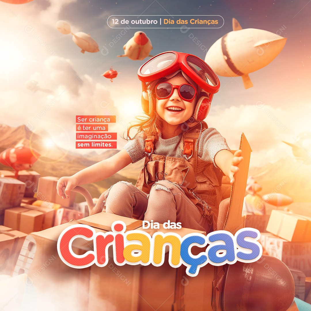 Dia Das Crianças 12 De Outubro Social Media PSD Editável