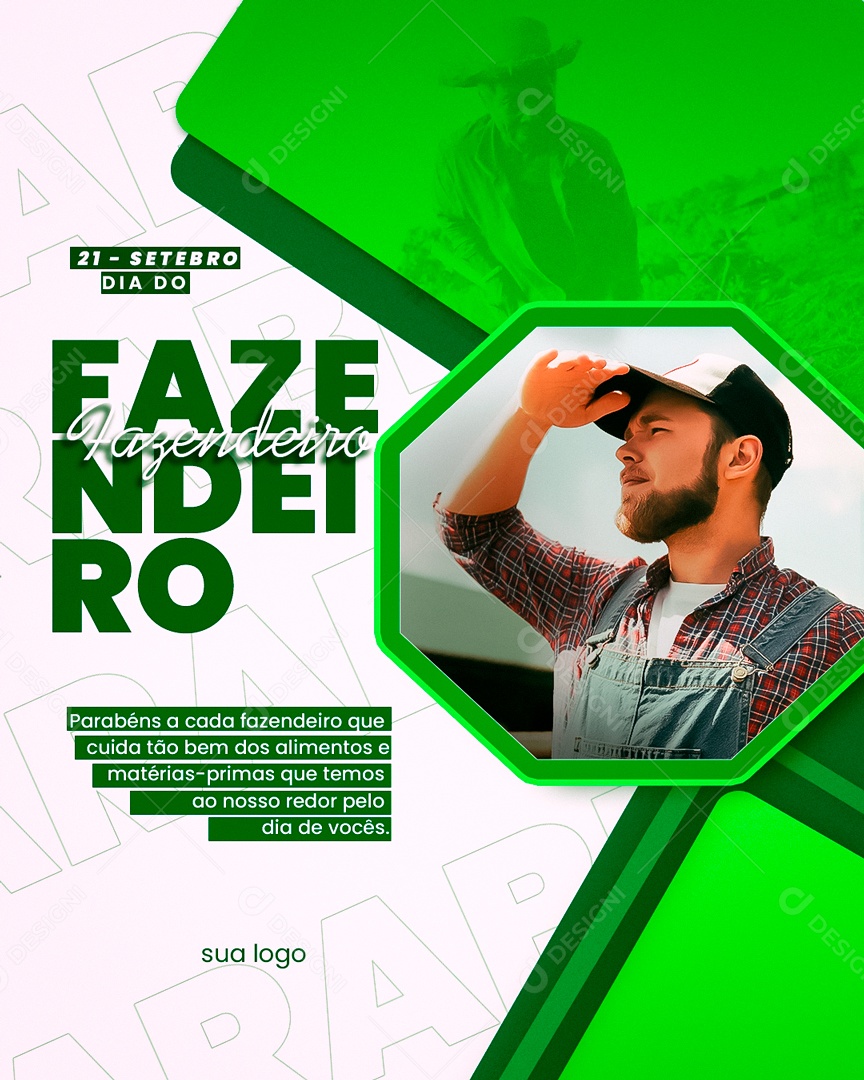 Social Media Feed Dia Do Fazendeiro 21 De Setembro PSD Editável