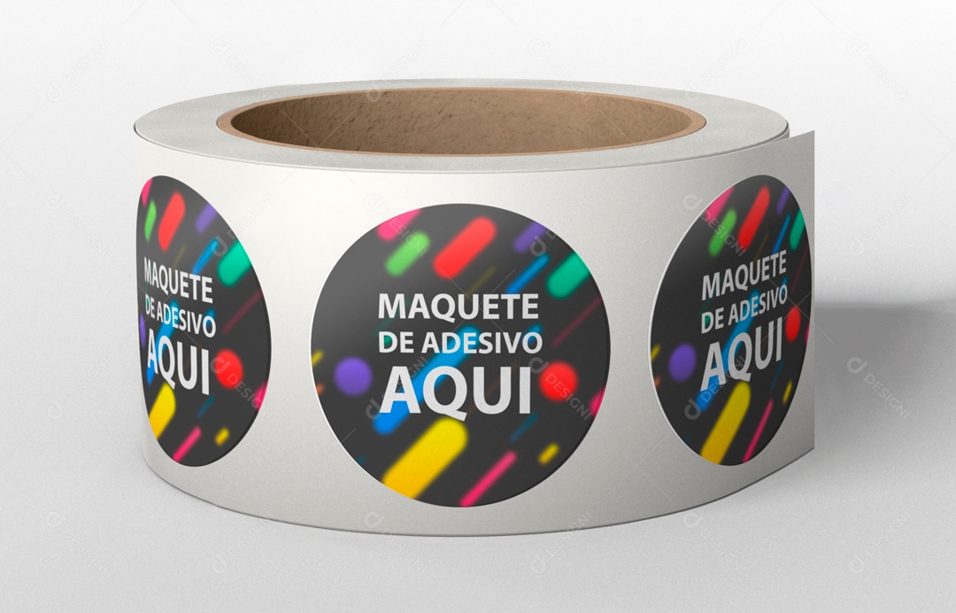 Mockup Maquete De Adesivo Fita PSD Editável