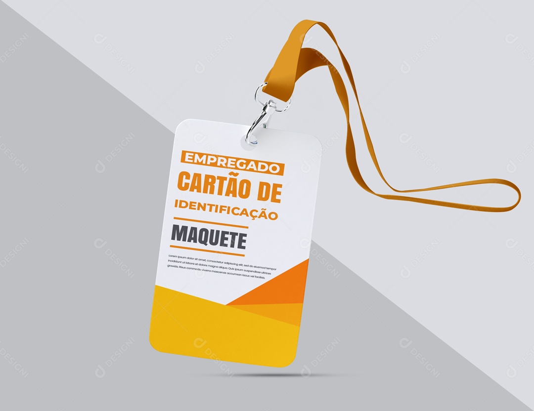 Mockup Cartão De Identificação Empregado PSD Editável