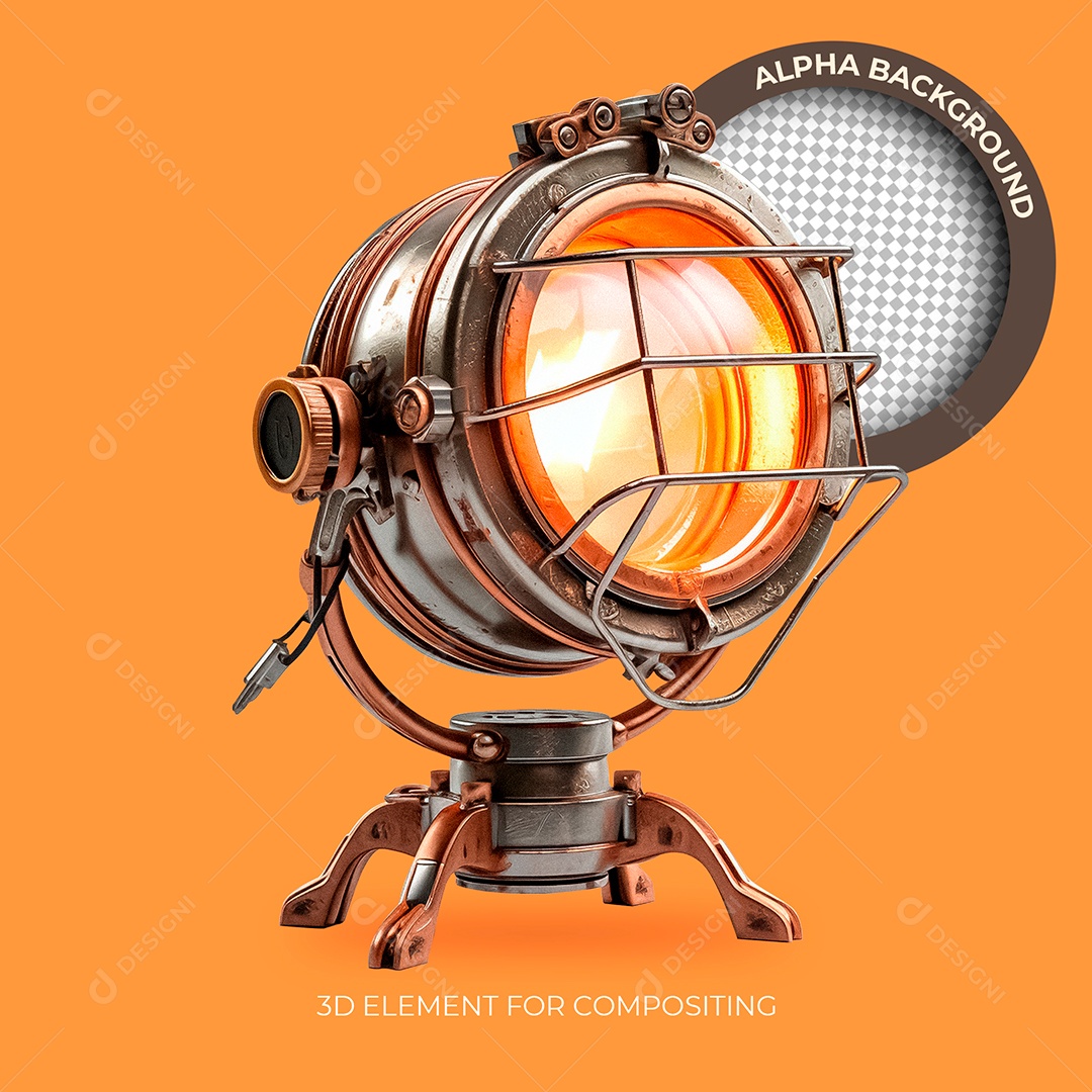 Refletor Elemento 3D para Composição PSD