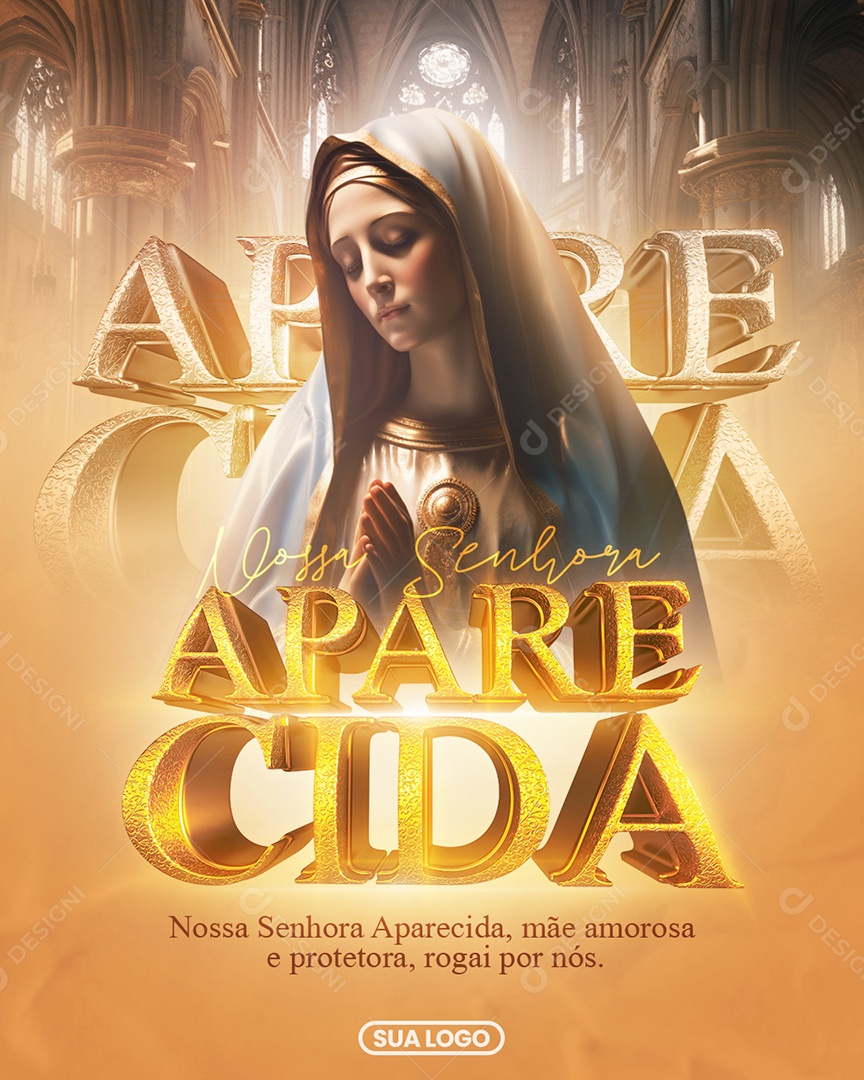 Dia de Nossa Senhora Aparecida 12 de Outubro Social Media PSD Editável