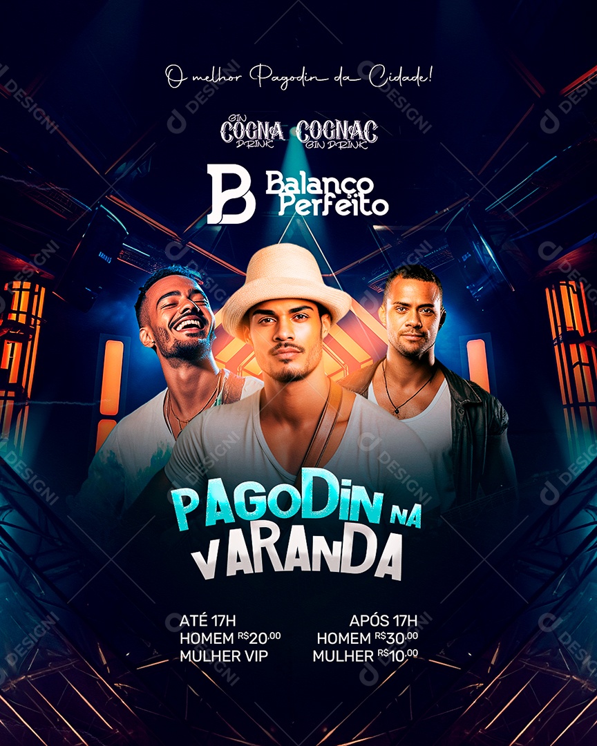 Flyer Balanço Perfeito Pagodin Na Varanda Social Media PSD Editável