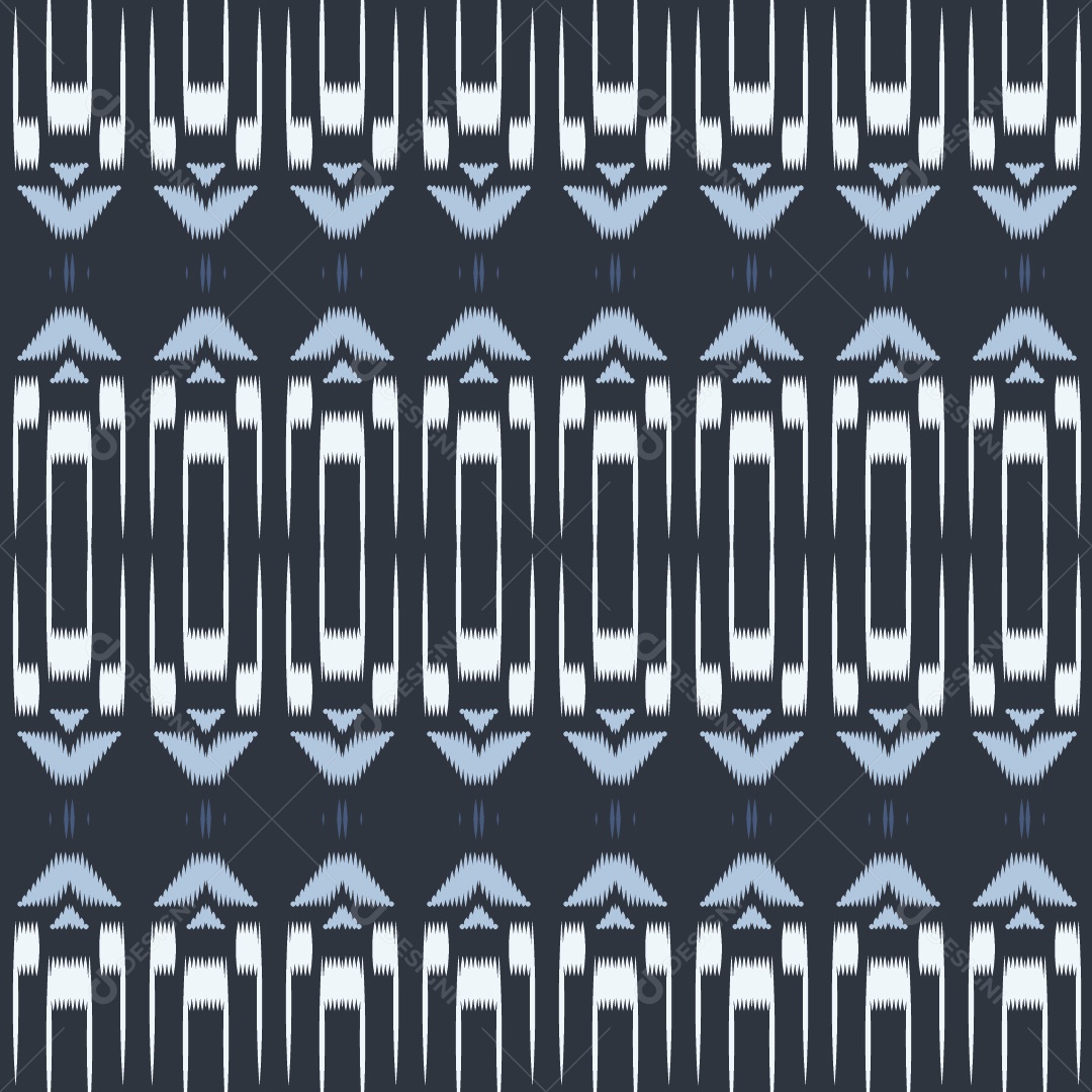 Ilustração Padrão Tribal Tradicional Colorido Vetor EPS