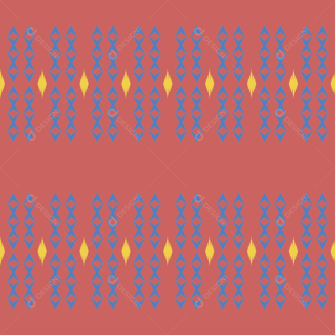 Ilustração Padrão Tribal Tradicional Colorido Vetor EPS