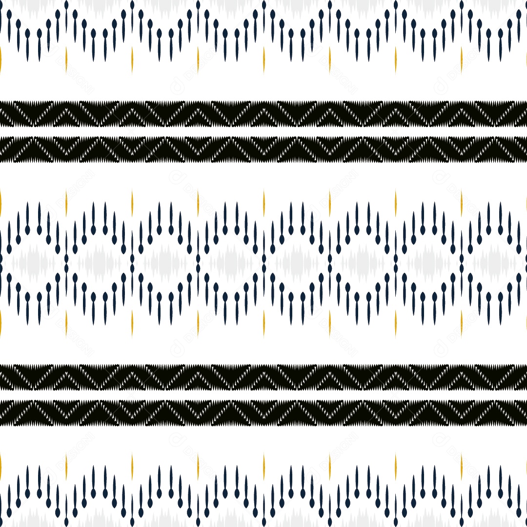 Ilustração Padrão Tribal Tradicional Colorido Vetor EPS