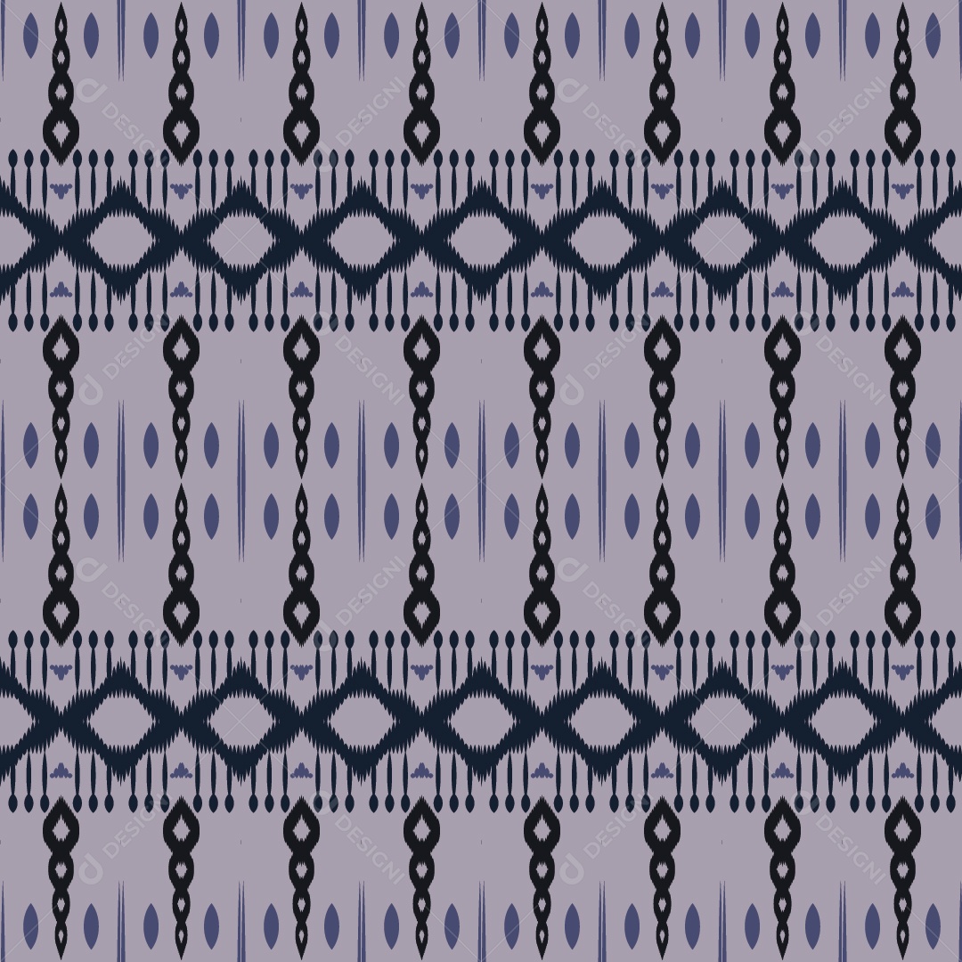 Ilustração Padrão Tribal Tradicional Colorido Vetor EPS