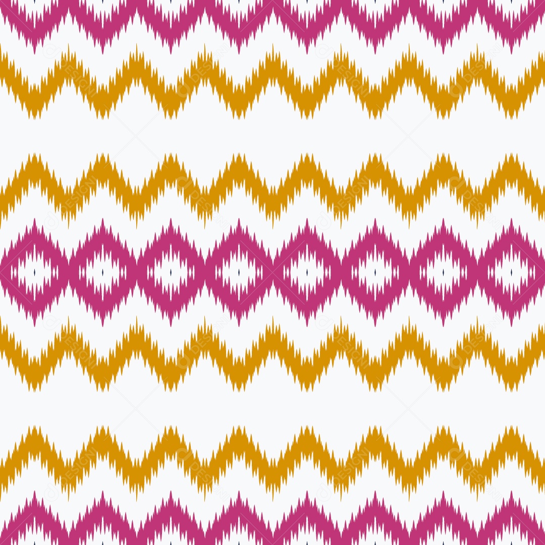 Ilustração Padrão Tribal Tradicional Colorido Vetor EPS