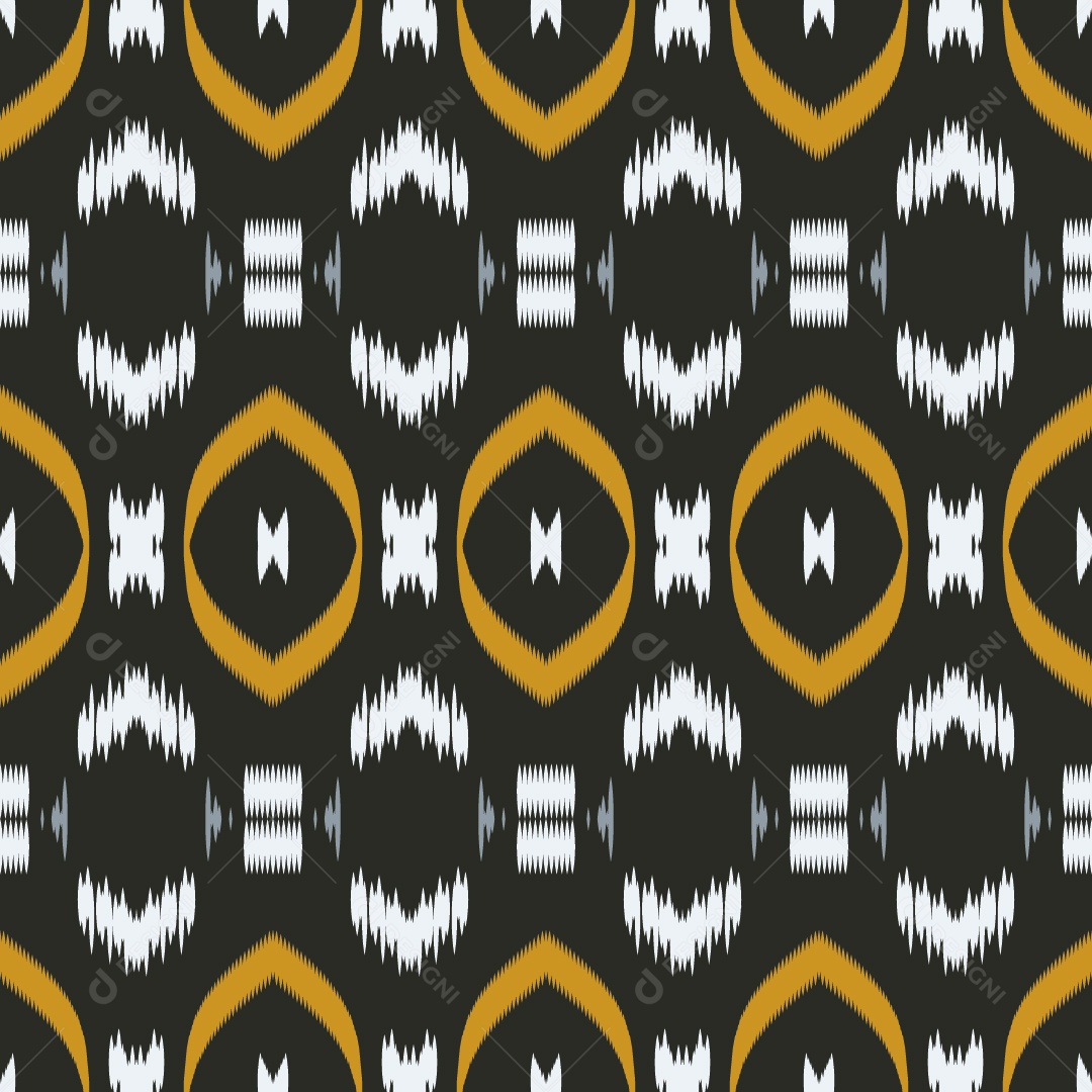 Ilustração Padrão Tribal Tradicional Colorido Vetor EPS