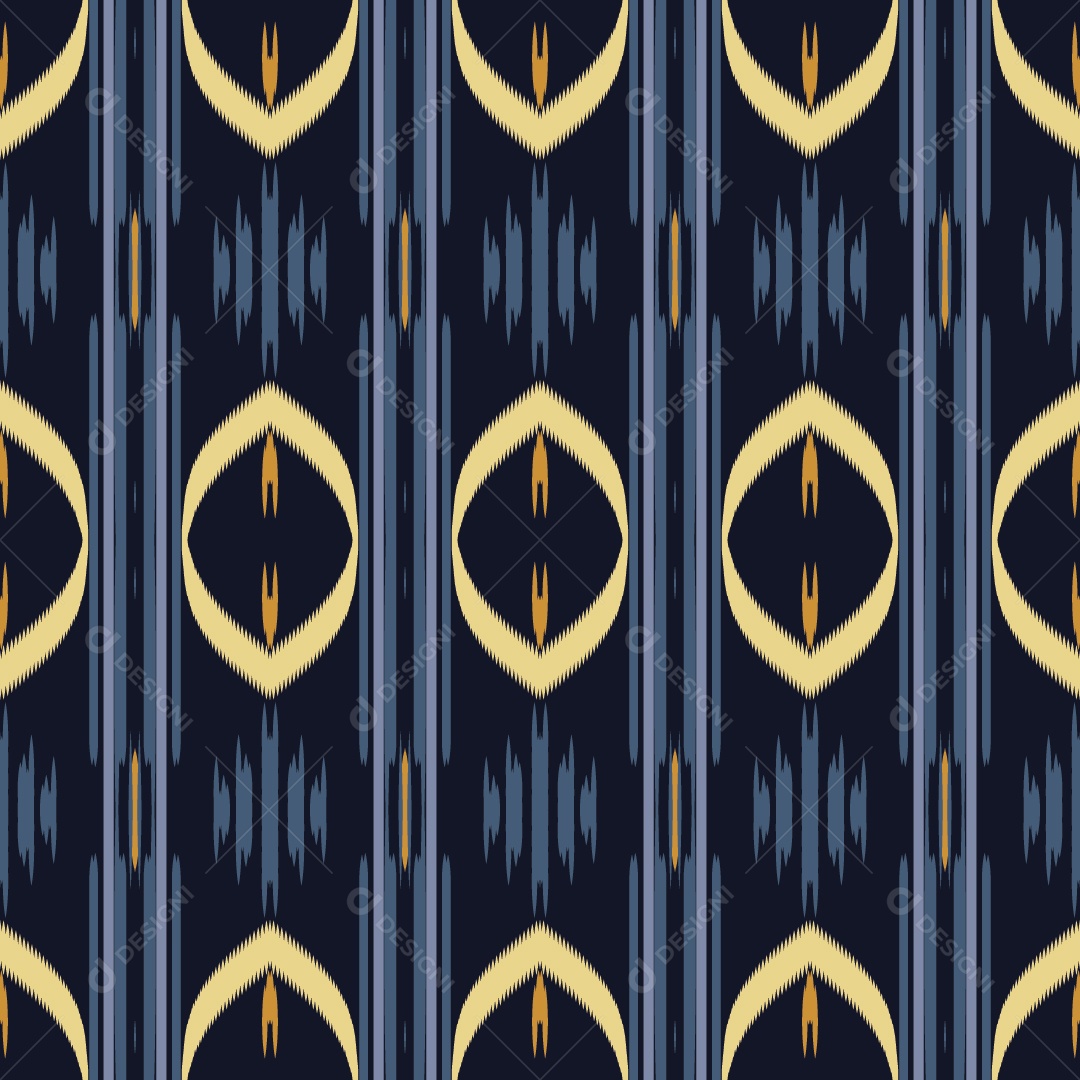 Ilustração Padrão Tribal Tradicional Colorido Vetor EPS