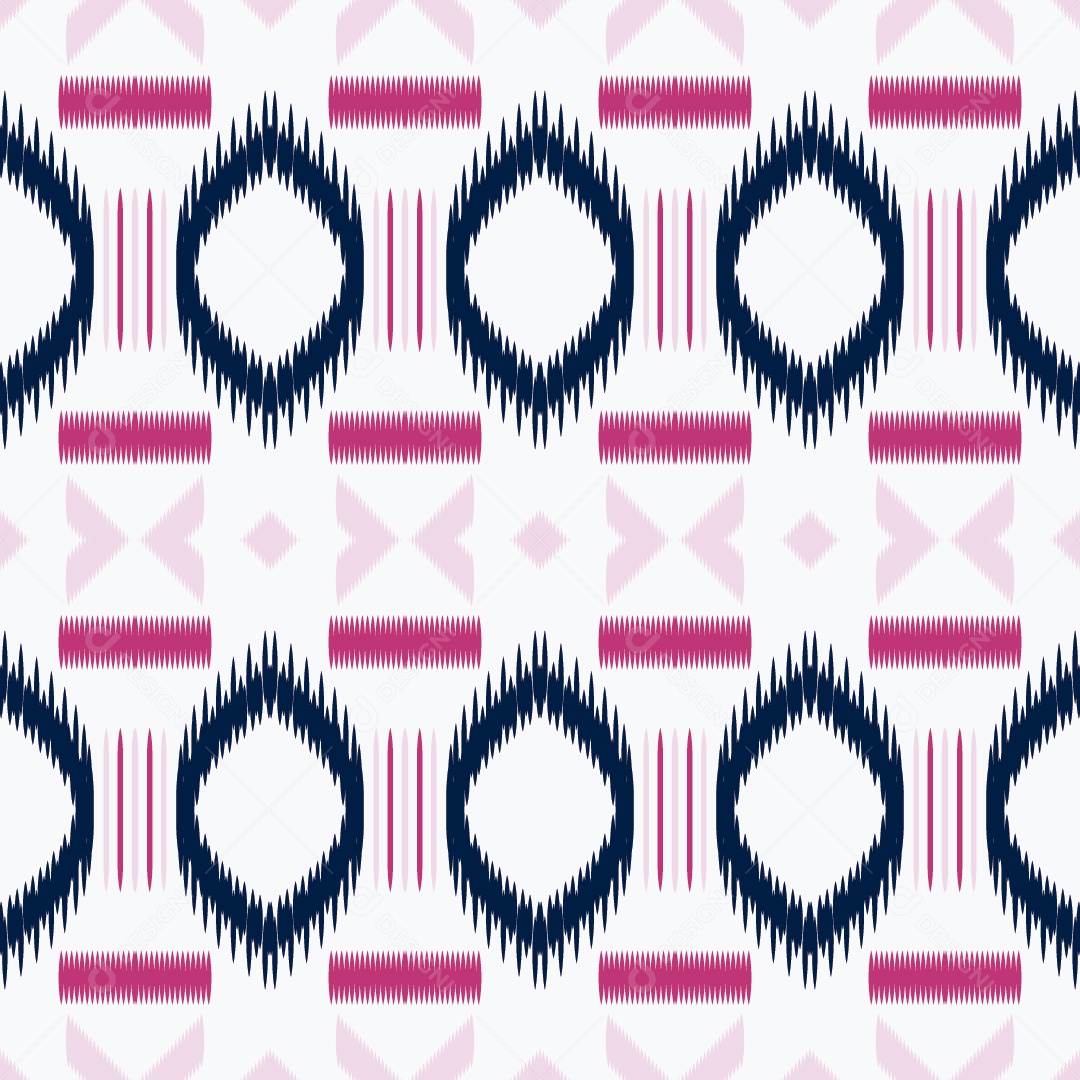 Ilustração Padrão Tribal Tradicional Colorido Vetor EPS