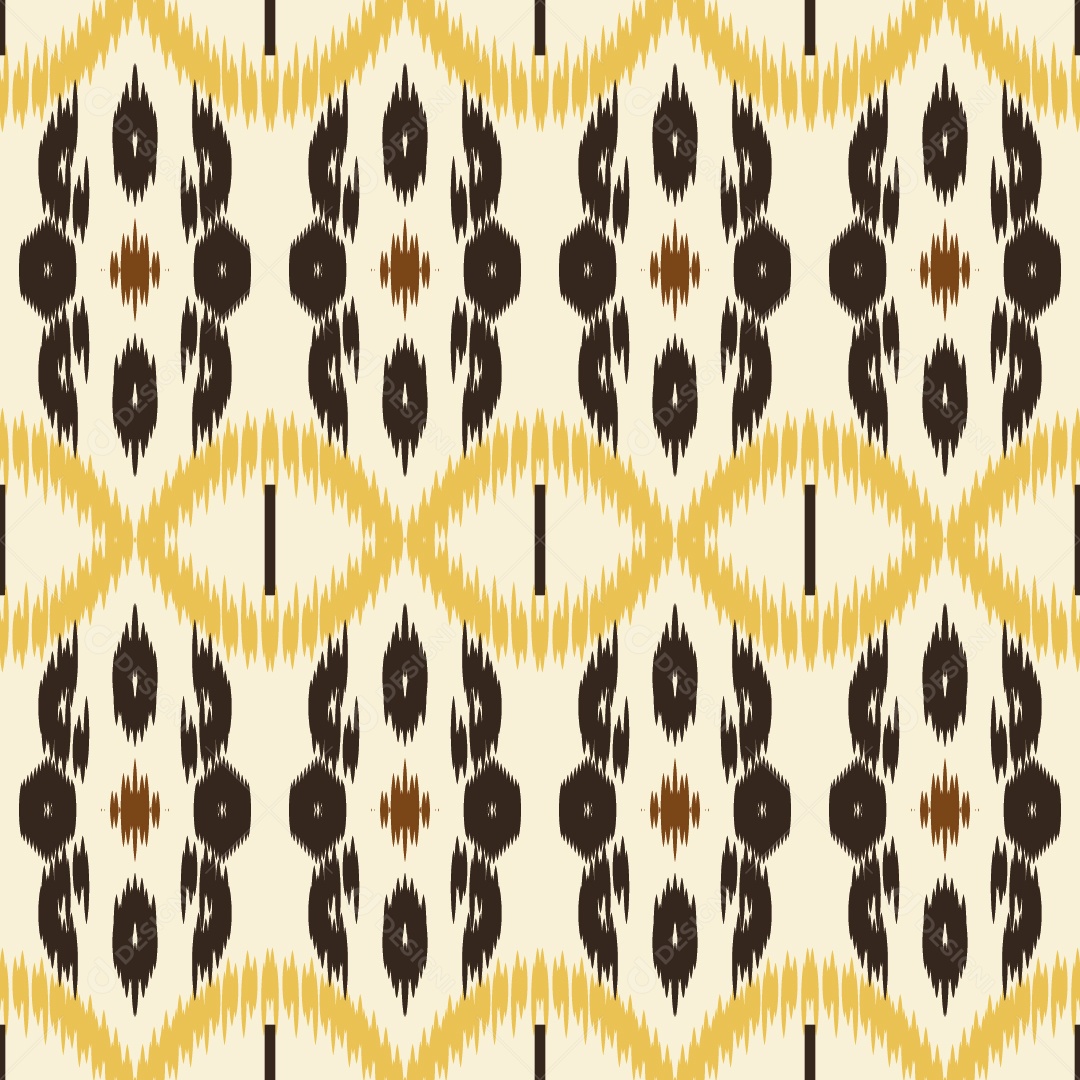 Ilustração Padrão Tribal Tradicional Colorido Vetor EPS