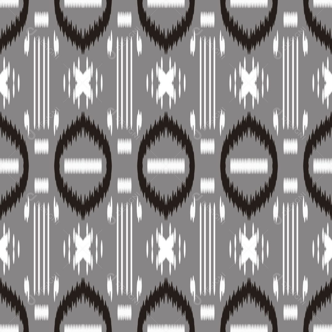 Ilustração Padrão Tribal Tradicional Colorido Vetor EPS