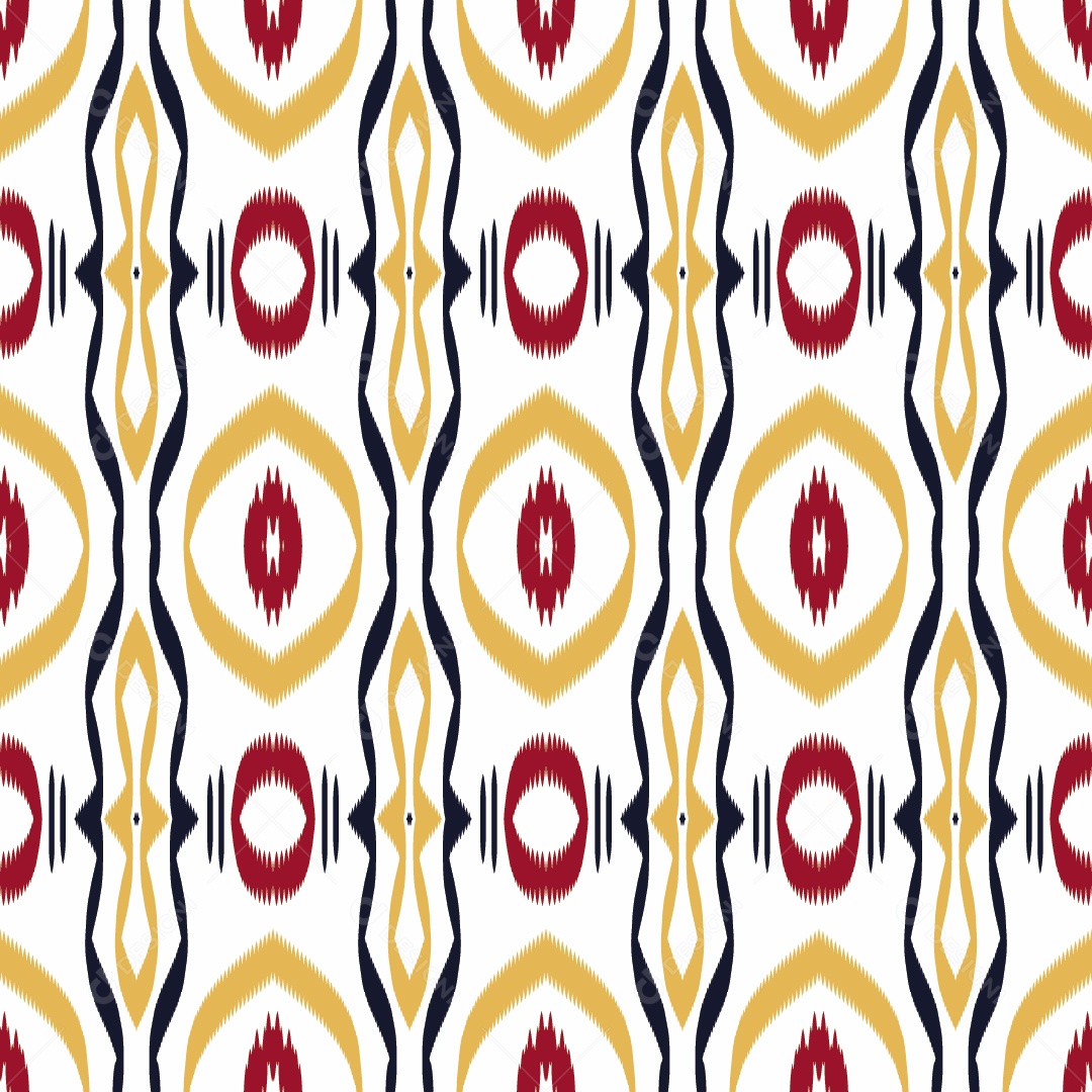 Ilustração Padrão Tribal Tradicional Colorido Vetor EPS