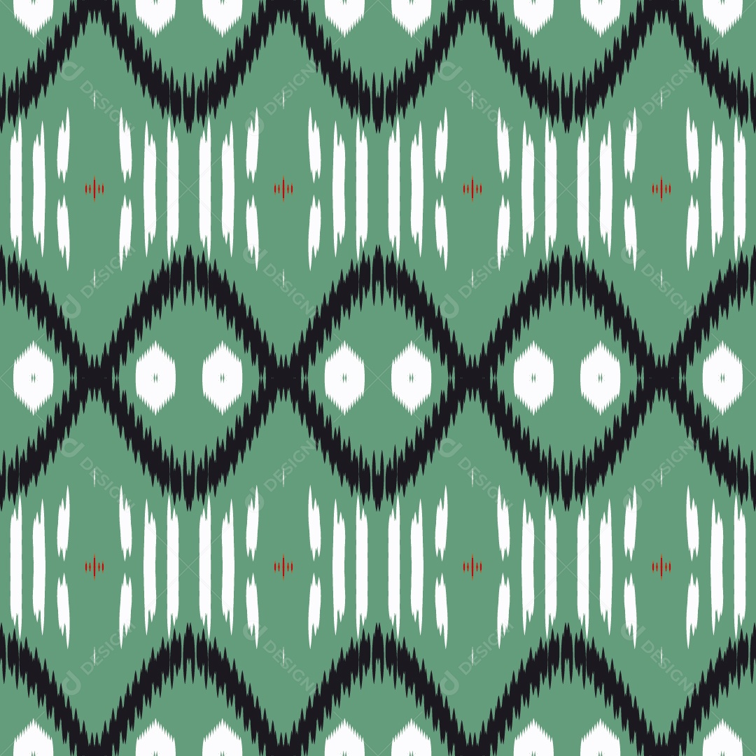 Ilustração Padrão Tribal Tradicional Colorido Vetor EPS