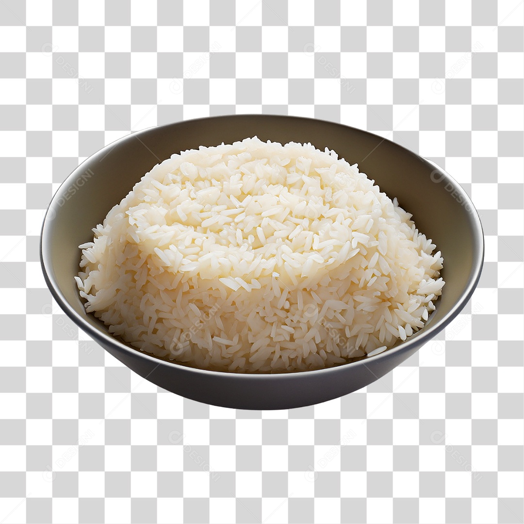 Arroz Cozido em Tigela PNG Transparente