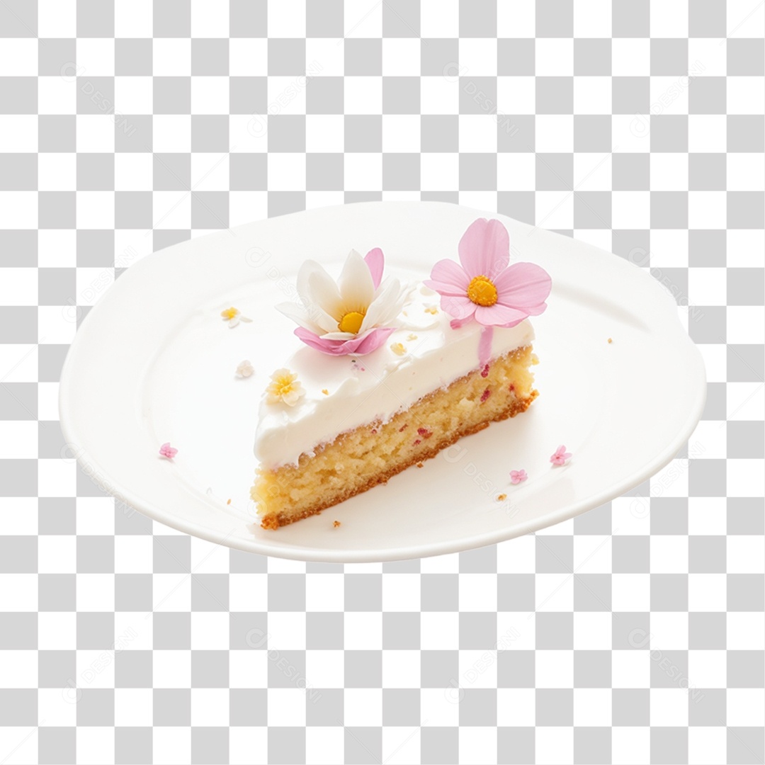 Fatia de Bolo de Aniversário PNG Transparente