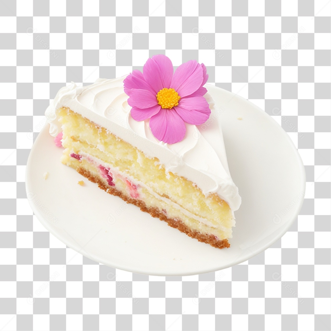 Fatia de Bolo de Aniversário PNG Transparente