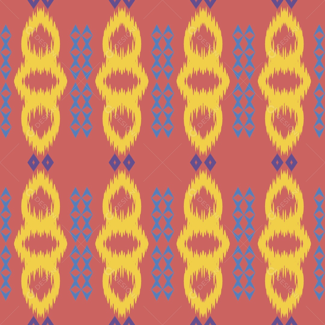 Padrão Tribal Tradicional Colorido Ilustração Vetor EPS