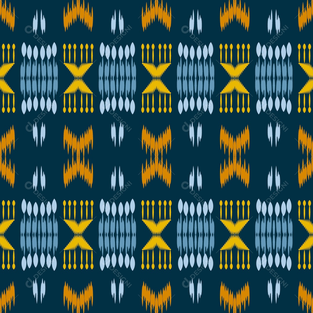 Padrão Tribal Tradicional Colorido Ilustração Vetor EPS