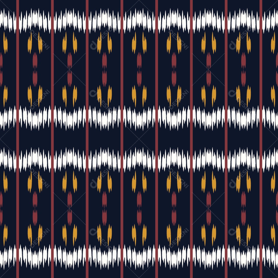 Padrão Tribal Tradicional Colorido Ilustração Vetor EPS