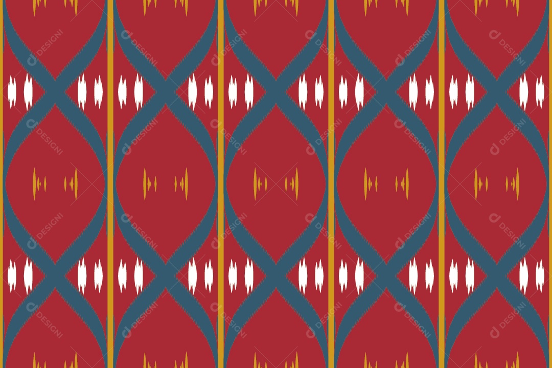 Padrão Tribal Tradicional Colorido Ilustração Vetor EPS