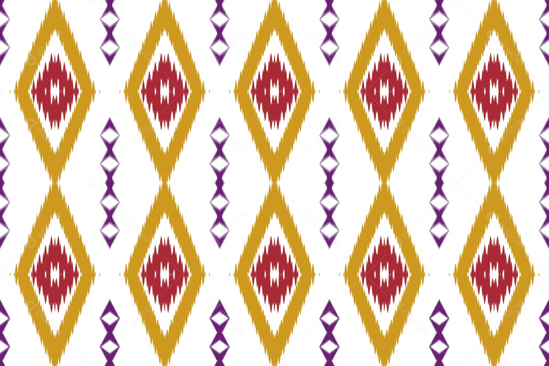 Padrão Tribal Tradicional Colorido Ilustração Vetor EPS