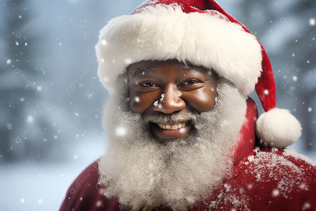 Papai Noel afro-americano preto afro Papai Noel