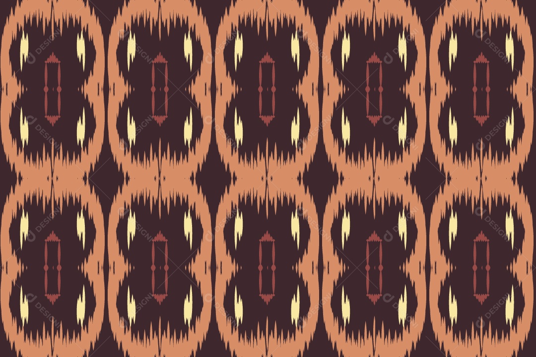 Ilustração Tribal Tradicional Colorido Vetor EPS