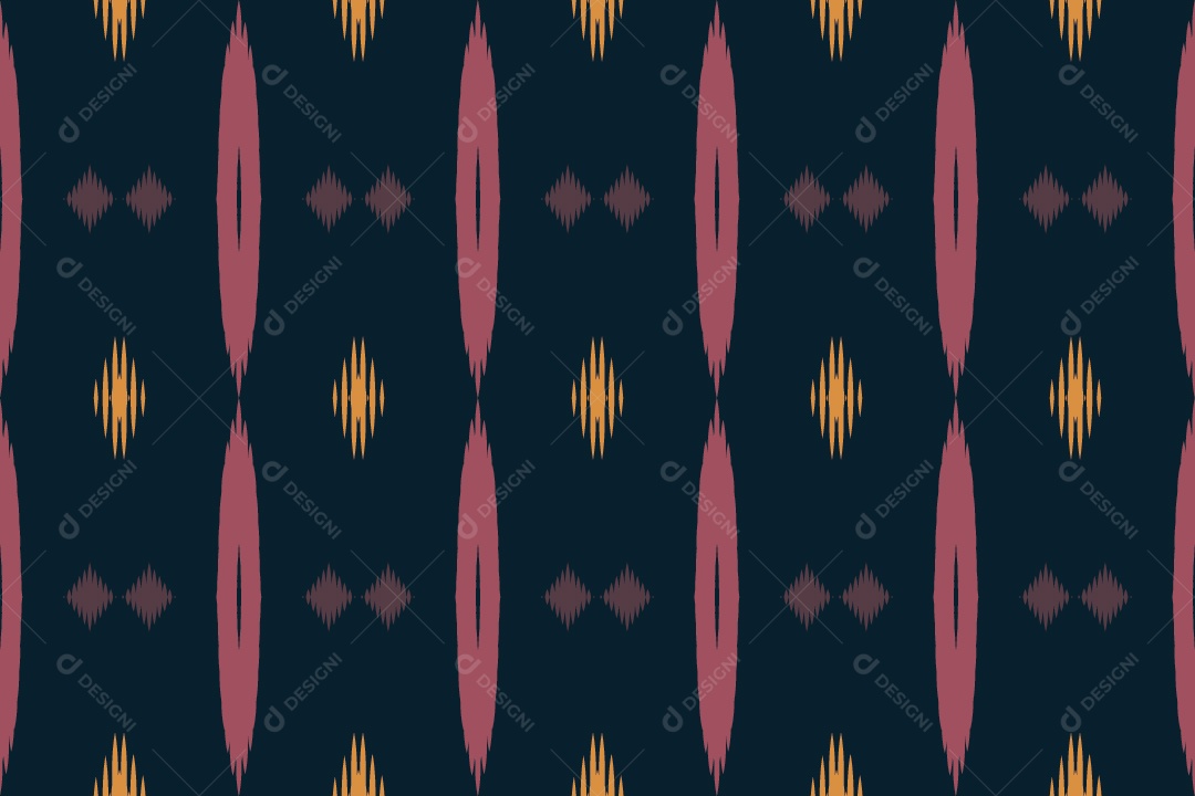 Ilustração Tribal Tradicional Colorido Vetor EPS